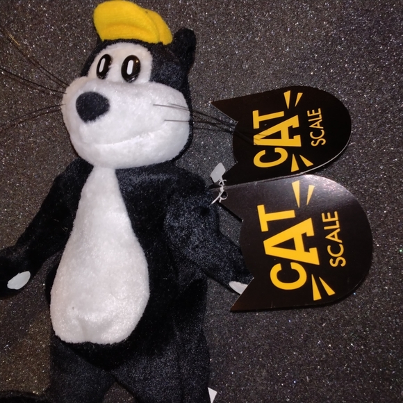 Vintage CAT Scale Beanie Black Kitty Cat Plush Toy - Trucking Collectible! - Picture 4 of 9